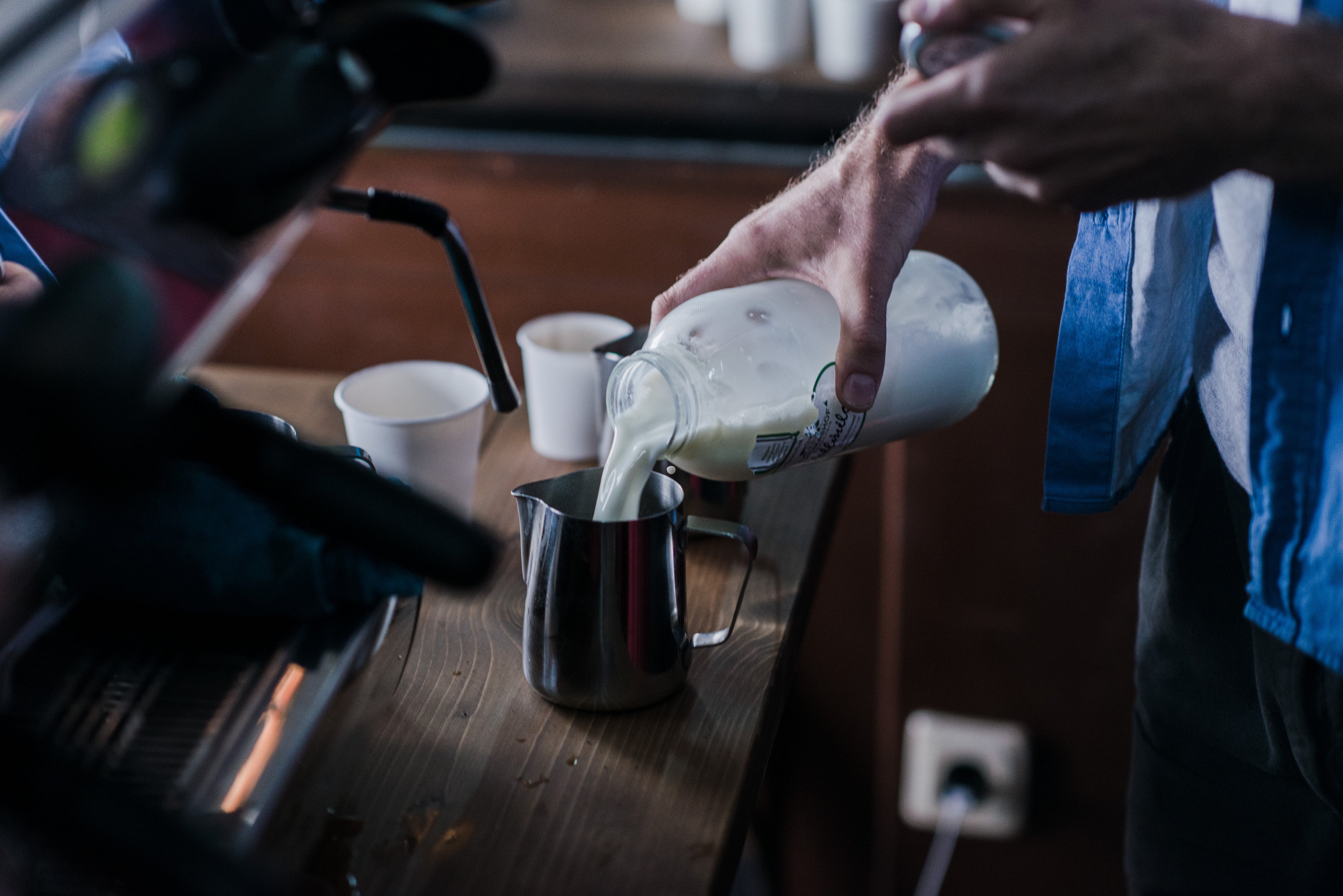 Frische Milch Kaffee Catering